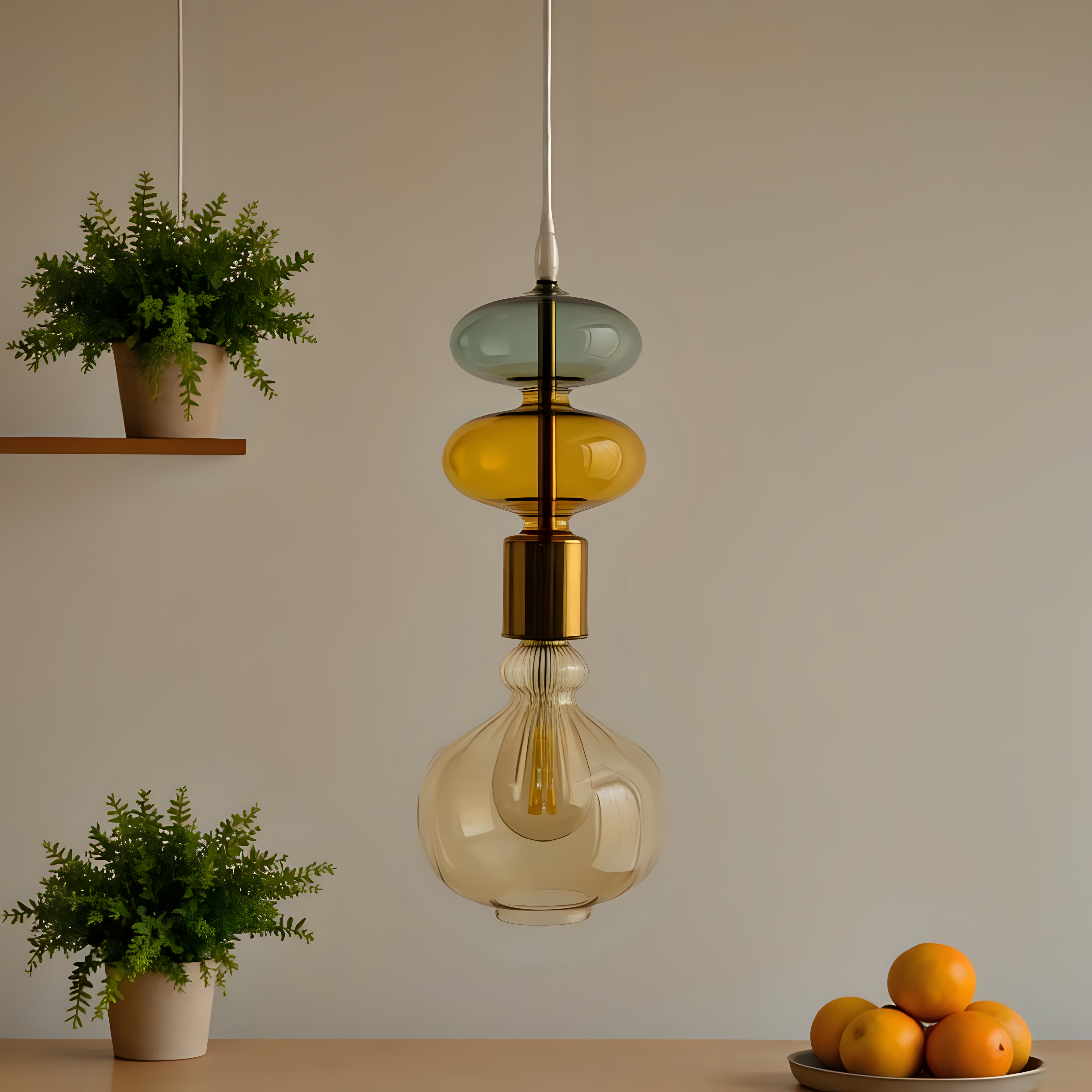 Blown Glass Pendant Light